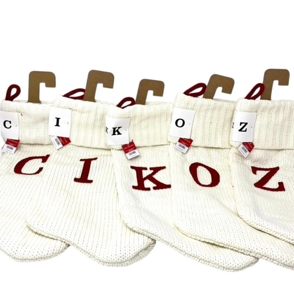 Target Wondershop Knit Monogram Christmas Stocking White Wondershop™: 20"